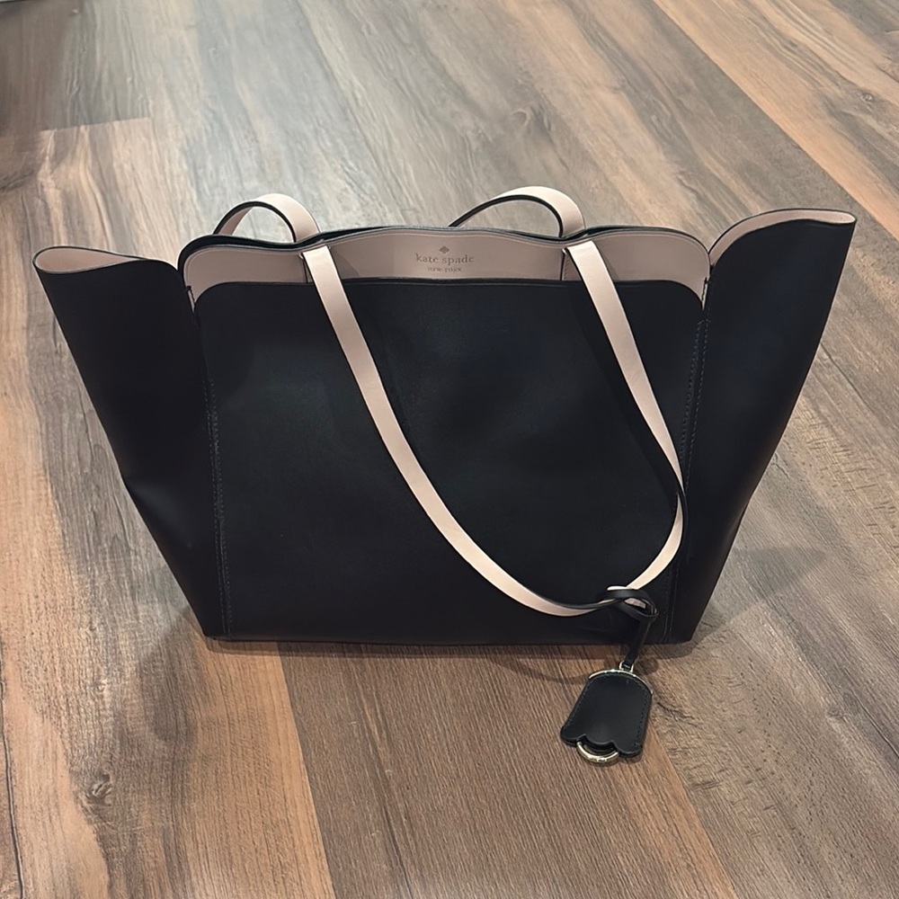 Kate Spade‎ | Black and Pink Tulip Tote Bag